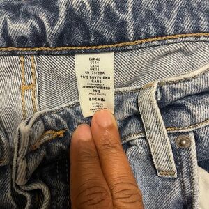 H&M boyfriend distressed jeans WOMEN size 14
